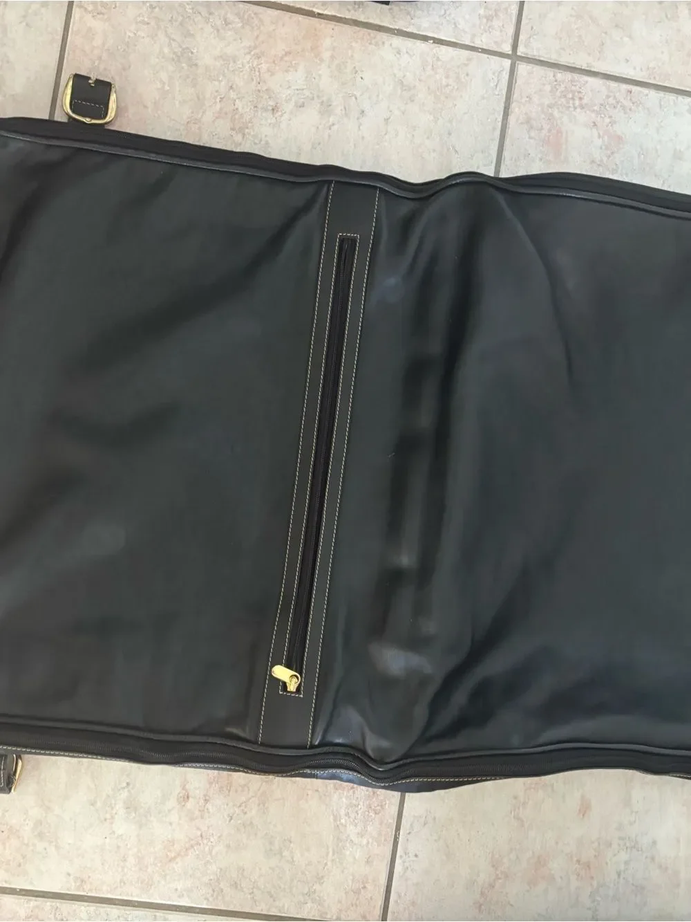 Bally leather suit case garment bag travel luggage